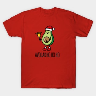 Avocad ho ho ho avocado Santa Claus pun keto diet T-Shirt